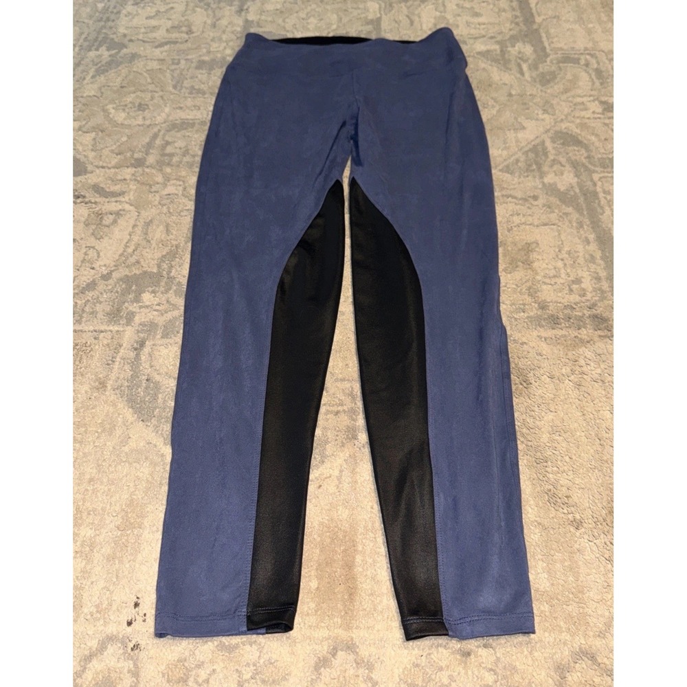 SPANX Star Power Faux Suede Leggings Bluish Gray Womens Sz XL X-large
